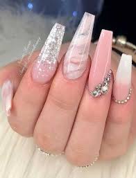 Marble Nail Art Designs To Try This Spring Summer In 2020 Cute Acrylic Nail Designs Pink Acrylic Nails Rhinestone Nails