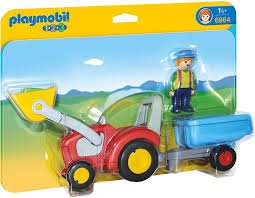 Ce dessin a été mis à la disposition des internautes le 07 février 2106. Playmobil 1 2 3 6964 Fermier Avec Tracteur Et Remorque Amazon Fr Jeux Et Jouets