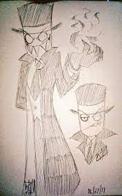 Adds Another Evil Dude In A Suit And Top Hat On My List Of Faves Theme Icon Cartoon Humanoid Sketch