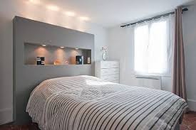 Une Tete De Lit Magistrale Tete De Lit Placo Deco Chambre Meuble Tete De Lit