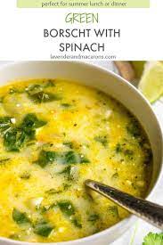 This Easy And Satisfying Green Borscht With Spinach Is Light And Delicious Vegetable Soup That Will Keep You Full Delicious Vegetables Recipes Russian Recipes