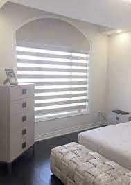 For a unified appearance, the fabrics echo patterns and colors elsewhere in the room, such as the circular design on the shades and a similar circle print on. Arch Window Valance Any Shape With Blackout Can Remove And Reattach Trendy Blinds Inc