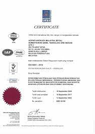 Standards malaysia has adopted the iso 9001:2008. Iso 9001 2015 Certification For Testing And Measurement Services Malaysian Space Agency Mysa