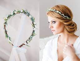 Braut Blumenkranz Hochzeit Haarband Blumen Haarschmuck Etsy Wedding Hair Wreath Bridal Hair Accessories Flower Hair Band