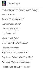 zodiac sign as bruno mars songs zodiac signs zodiac sign