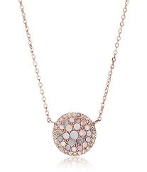 Fossil Vintage Glitz Stainless Steel Women S Necklace Mother Of Pearl Jewelry Womens Necklaces Fossil Jewelry