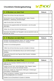 Partydeko Checkliste Kindergeburtstag Kindergeburtstag Kinder Geburtstagsideen Kinderparty