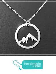 Silver Mountain Necklace A Sterling Silver Circle Mountain Pendant Necklace The Mountains Are Calling Necklace From Grace Mountain Necklace Necklace Silver