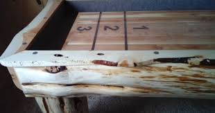 Custom Built Juniper Log Shuffleboard Table Ebay Shuffleboard Table Shuffleboard Primitive Decorating Country