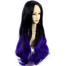 A pop of purple on your ends will add an element of surprise to your strands. Wiwigs Long Wavy Lady Wigs Black Brown Purple Dip Dye Ombre Hair Wiwigs