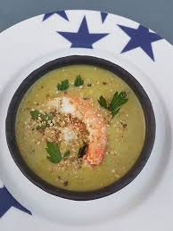 Veloute De Courgettes Aux Amandes Crevettes Audrey Cuisine Recette Veloute Courgette Audrey Cuisine Veloute