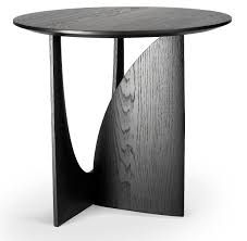 Takada Side Table Black Oak In 2020 Geometric Side Table Side Table Black Side Table