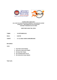 Universiti kebangsaan malaysia (ukm)kelab pencinta alam sekitar minit mesyuarat program hijaukan bumibil. Doc Laporan Minit Mesyuarat 1 Srikandi Nazira Academia Edu