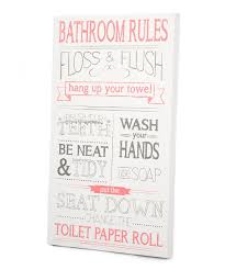 Pink Gray Bathroom Rules Wall Art Daily Deals For Moms Babies And Kids Bathroom Rules Wall Art Bathroom Rules Girl Bathrooms