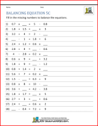(coefcients equal to one (1) do not need to be shown in your answers). Balancing Math Equations
