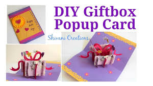 How to make paper boxes out of christmas cards. Diy Gift Box Popup Card How To Make Box Popup Card Easy Birthday Card