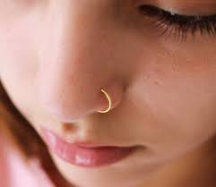 Gold Nose Ring Hoop Sterling Silver Nose Ring Gold Nose Hoop Rose Gold Nose Ring 22g 6mm Nose Ri