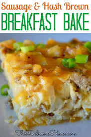 It takes minutes to make a breakfast casserole with potatoes and is delicious!! Sausage Hash Brown Breakfast Casserole This Delicious House