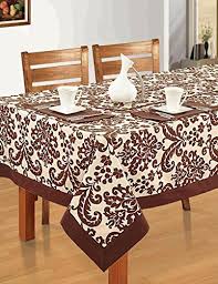 Amazon Com Colorful Square Patterned Cotton Tablecloth 60 X 60 Cover For 4 Seat Table Chocolate And Cream Damask Table Cloth Buy Table Table Covers