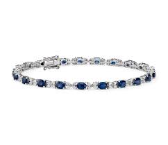 Vi gør online shopping let og sjovt. Sapphire And Diamond Bracelet In 14k White Gold 4x3mm Blue Nile