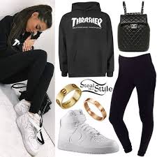 Celebrity Fashion Identified Nike Air Force Outfit Outfits With Leggings Outfits For Teens