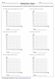 Identifying Shapes Coordinate Plane Worksheets Coordinate Plane Math