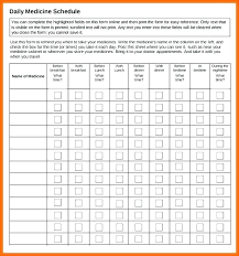 Pill Schedule Template Free Medication Chart Download Top Weekly