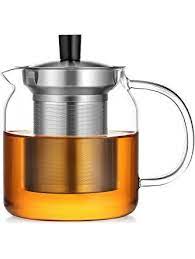 Ecooe Glass Teapot 24 Oz Loose Leaf Tea Maker With Stainless Steel Infuser Stovetop Safe Tea Kettle Ecooe Tea Pots Glass Teapot Safe Glass