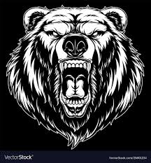 Head A Ferocious Grizzly Bear Royalty Free Vector Image Ad Grizzly Bear Head Ferocious Ad Bear Tattoo Grizzly Bear Tattoos Bear Tattoos