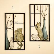 Wandrelief Wanddeko Wandbild Katze Metall Beige Braun Geschenkehaus Monschau Mit Fanartikel Fur Katzen Und Hundefreunde Interessante wanddeko aus metall für ein gemütliches ambiente.
