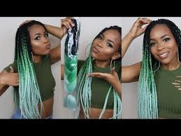 Braiding has been used to style and ornament human and animal hair for thousands of years. Cheap Amazon Green Ombre Braiding Hair Unboxing Review Ft Silike Hair Youtube