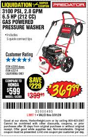 Maybe you would like to learn more about one of these? Predator Pressure Washer For 369 99 Harbor Freight Coupons