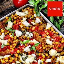 Baked Dakos With Spiced Chickpeas Tomato And Feta Koken Griekse Recepten Eten