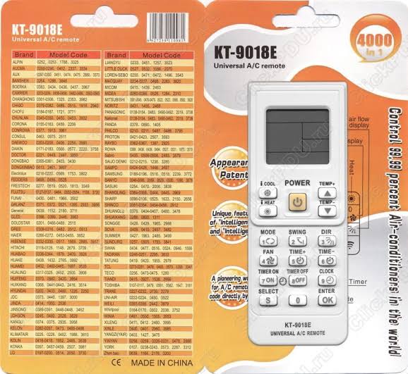 Control universal A/C