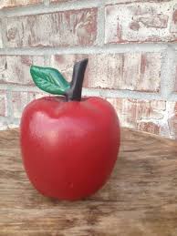 Old Heavy Cast Iron Metal Apple Bank Piggy Bank Bright Etsy Apple Decorations Brown Apple Green And Brown