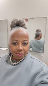 Embracing natural gray hair journey