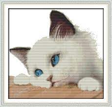 The chart can be downloaded to your computer where you can print and store it. Hot Blue Cat Cotton Animals Cross Stitch Kits 14ct White 11ct Printed Embroidery Diy Handmade Needle Work Wall Home Decor Embroidery Diy Cross Stitch Kits14ct Cross Stitch Kits Aliexpress