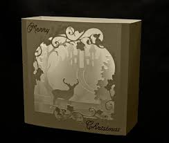 Download Boite De Scene De Cerf Carte Ou Chambre Decoration Numerique Etsy Card Box Pop Up Card Templates Christmas Shadow Boxes