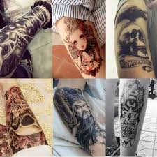 2019 Temporary Stickers Body Art Cool Body Decoration Man Women Wish Body Art Full Sleeve Tattoo Women