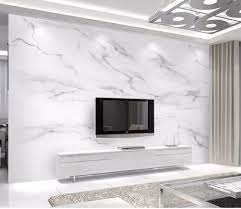 Living room marble tv wall. Bacaz 8d Volakas White Marble Texture Wallpaper Mural For Living Room Tv Background 3d Marble Mural 3d Wall Paper 3d Sticker Wallpapers Aliexpress