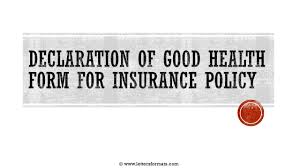 = complete all information concerning the deceased and claimant / beneficiary. Declaration Of Good Health Form For Health Life Insurance Policy