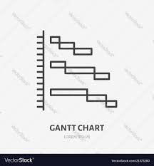 Gatt Chart Flat Logo Project Management Icon Vector Image