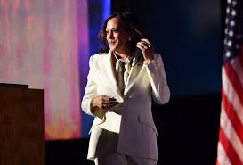 What to do in kamala? Kamala Harris Wears White Carolina Herrera Suit To Victory Speech