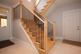Remove the existing finish on a banister by stripping it off. Removable Basement Stair Railing Ideas Strangetowne Stair Railing Ideas For Interior Decor