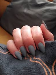 Nagel Gel Grau Stiletto Spitz Matt Nails Today Pin Nagel Matt Nagel Gel Spitzennagel
