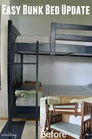 Children's bunk beds with mattress. Updated Painted Bunk Beds Refresh Living