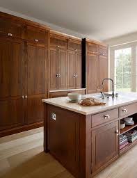 modern walnut kitchen cabinets design