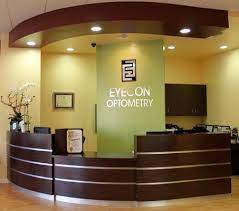 Eyecon Optometry Office Front Office Reception Design Frontoffice Reception Des Medical Office Design Dentist Office Design Clinic Interior Design