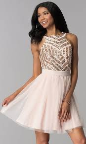 Image Of Sequin Bodice Short Homecoming Party Dress Style Mcr 2582 Front Image Homecoming Dresses Short Homecoming Dress Dresses