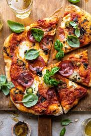 Sweet And Spicy Tomato Basil Pepperoni Pizza Half Baked Harvest Recipe Homemade Pizza Grilled Pizza Recipes Spicy Pepperoni